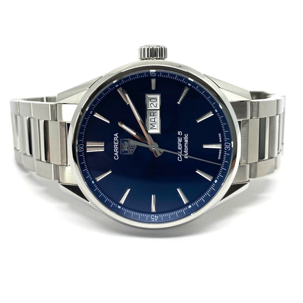 Buy Tag Heuer Carrera Calibre 5 Blue Dial Silver Steel Strap Watch for for Men - WAR201E.BA0723 in Pakistan