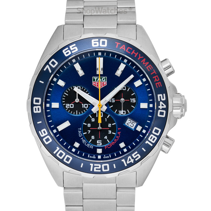 Buy Tag Heuer Formula 1 Chronograph Blue Dial Silver Steel Strap Watch for Men - CAZ101AB.BA0842 in Pakistan