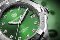 Buy Tag Heuer Aquaracer Green Dial with Diamonds Silver Steel Strap Watch for for Women - WBD1316.BA0740 in Pakistan