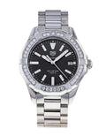 Buy Tag Heuer Aquaracer Black Mother of Pearl Dial with Diamonds Silver Steel Strap Watch for Women - WAY131P.BA0748 in Pakistan