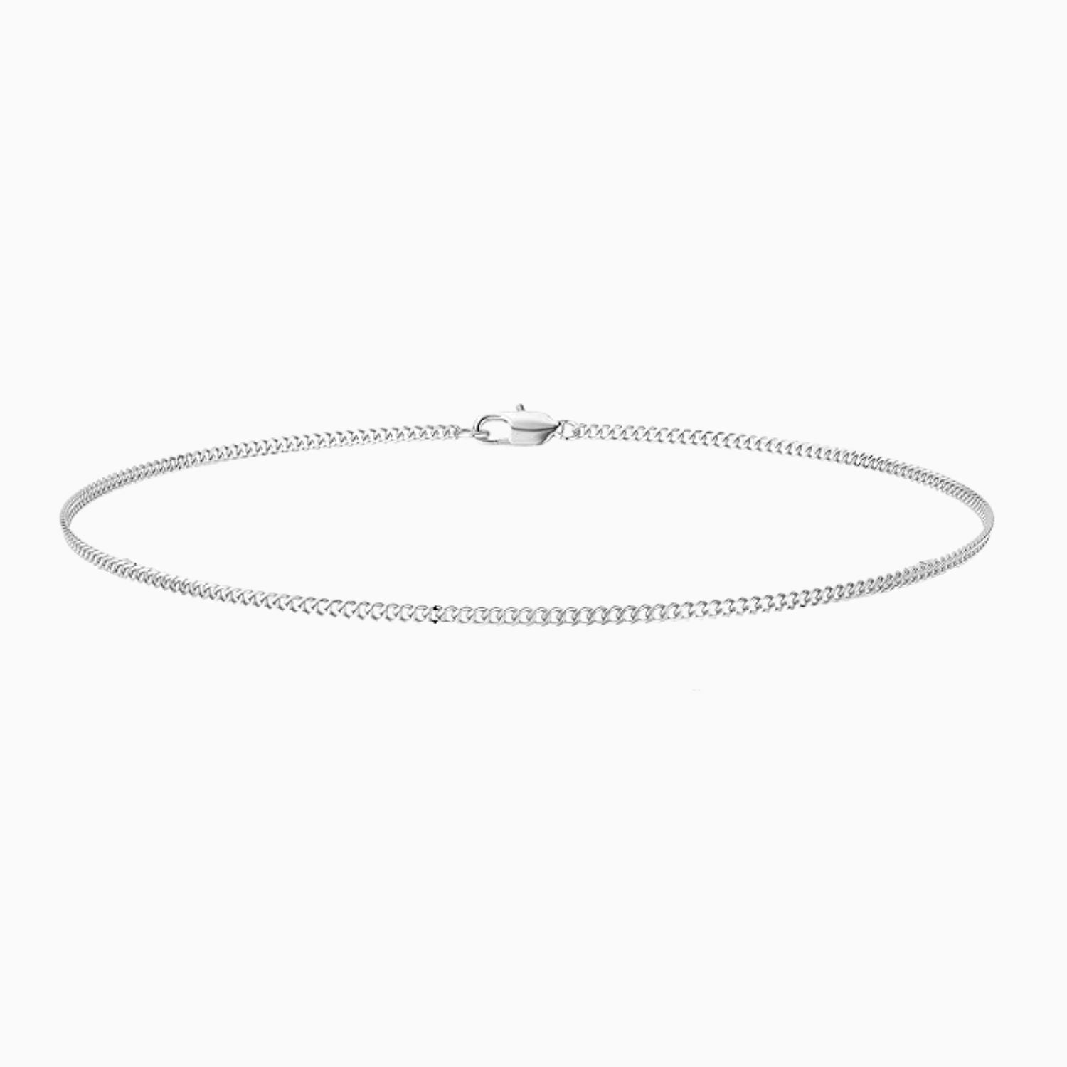 Buy Thin Cuban Curb Link Silver Bracelet 1.5MM in Pakistan