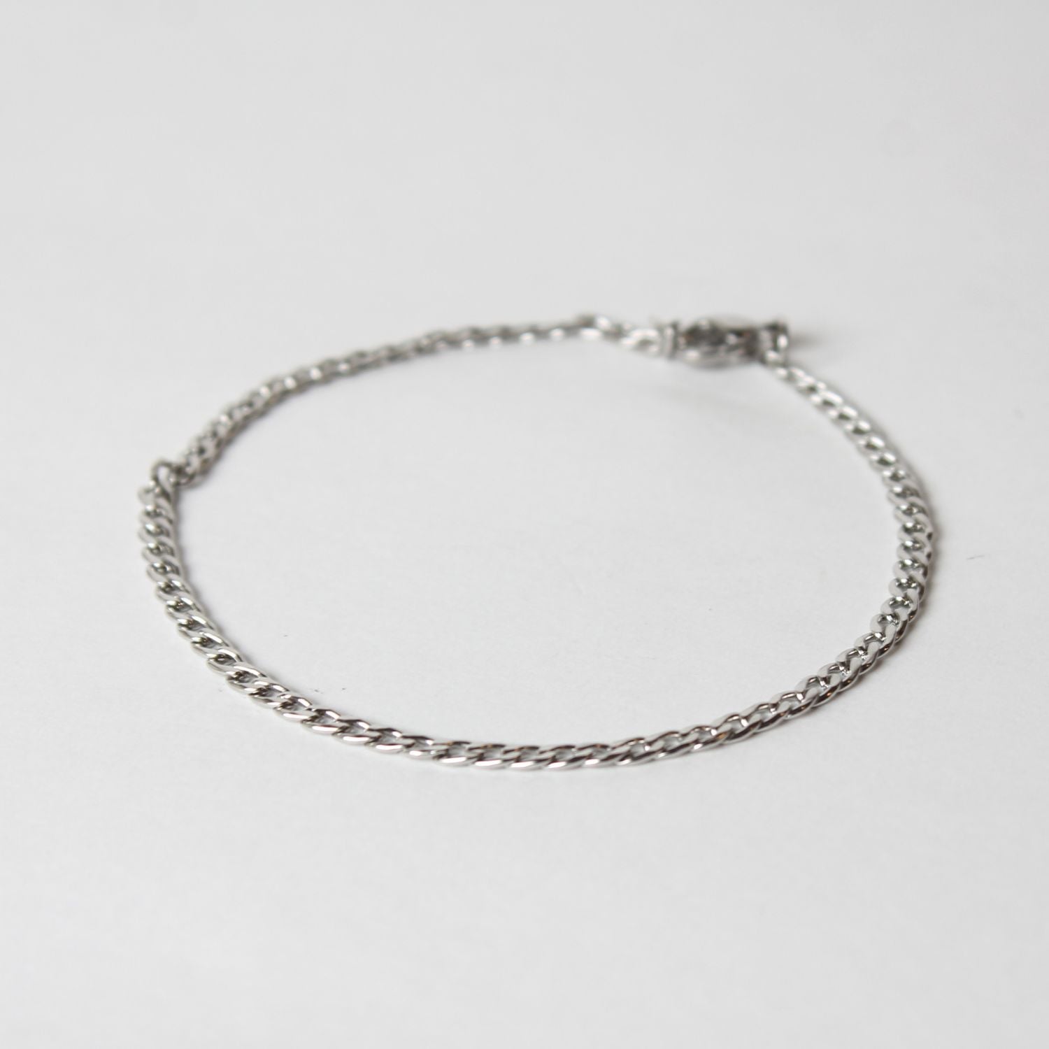 Buy Thin Cuban Curb Link Silver Bracelet 1.5MM in Pakistan