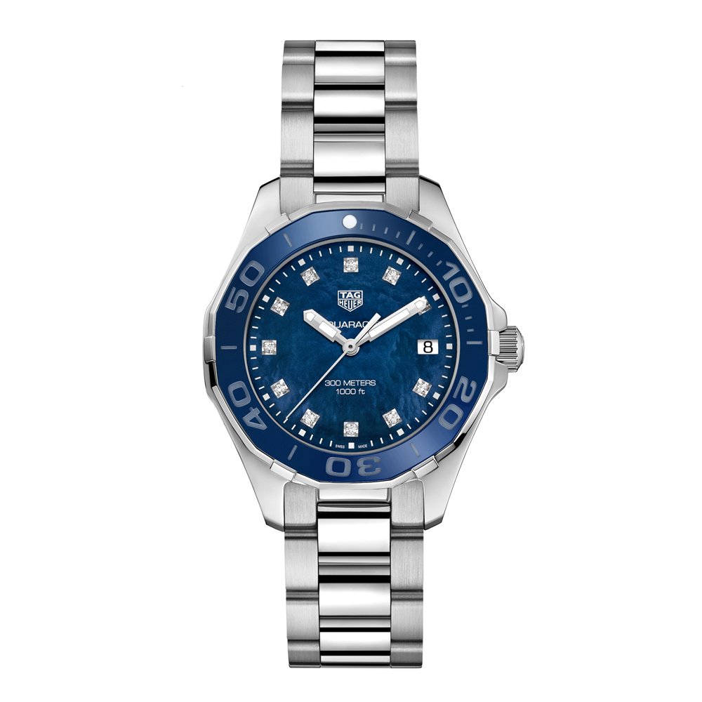 Buy Tag Heuer Aquaracer Blue Dial Silver Steel Strap Watch for Women - WAY131L.BA0748 in Pakistan