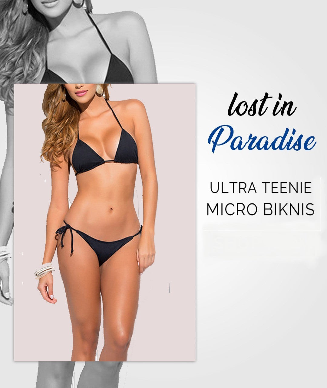 Buy Heat Padded String Ribbed Bikini in Pakistan