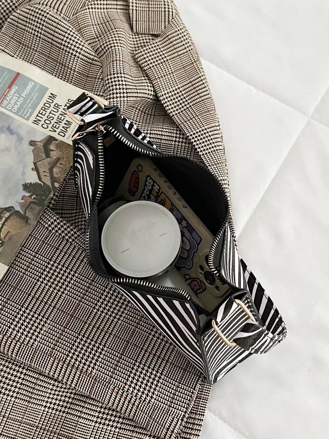 Buy SHEIN Women's Zebra Print Tote Shoulder Bag in Pakistan