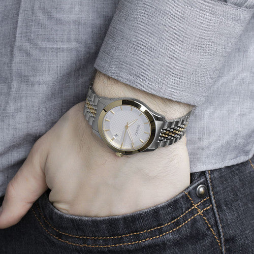 Buy Gucci G Timeless Silver Dial Two Tone Steel Strap Watch for Women - YA126511 in Pakistan