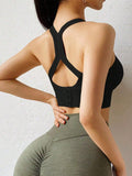 Buy SHEIN Yoga Sports Bra Wireless Gym Tops Underwear Cross Top Sports Tank Push Up Bras Hockproof Running Lingerie in Pakistan