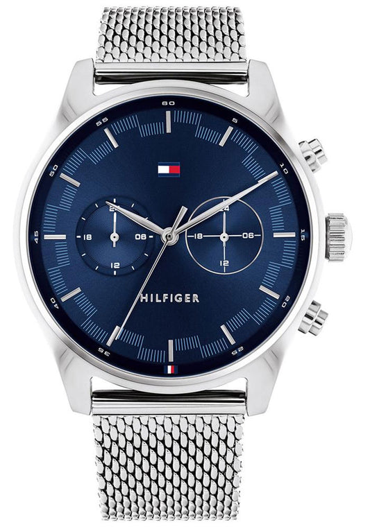 Buy Tommy Hilfiger Mens Quartz Stainless Steel Blue Dial 44mm Watch - 1710420 in Pakistan