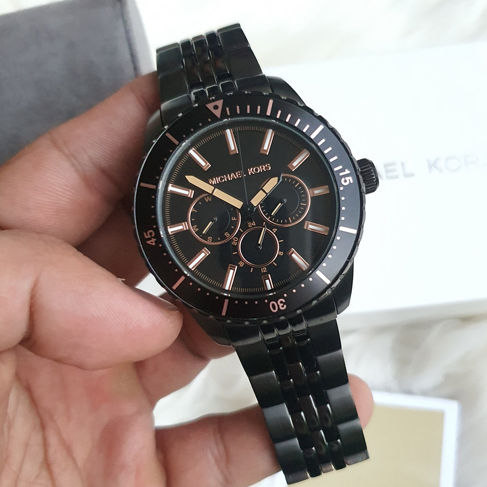 Buy Michael Kors Mens Chronograph Quartz Stainless Steel Black Dial 44mm Watch - Mk7157 in Pakistan