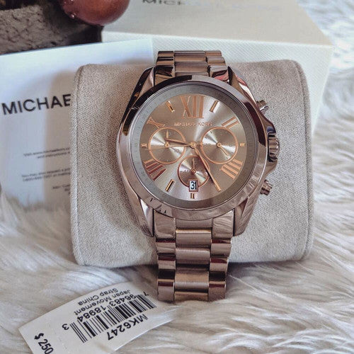 Buy Michael Kors Bradshaw Chronograph Sable Dial Brown Steel Strap Watch for Women  - MK6247 in Pakistan