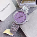 Buy Michael Kors Darci Crystal Purple Dial Silver Stainless Steel Strap Women's Watch - Mk3850 in Pakistan