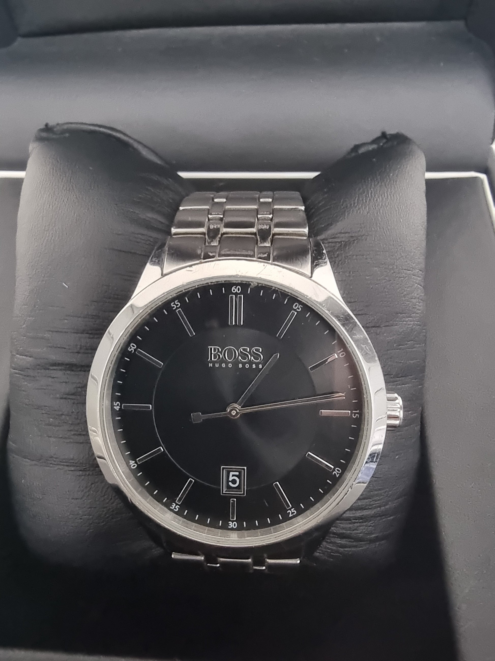 Buy Hugo Boss Mens Chronograph Quartz Stainless Steel Black Dial 41mm Watch - 1513614 in Pakistan