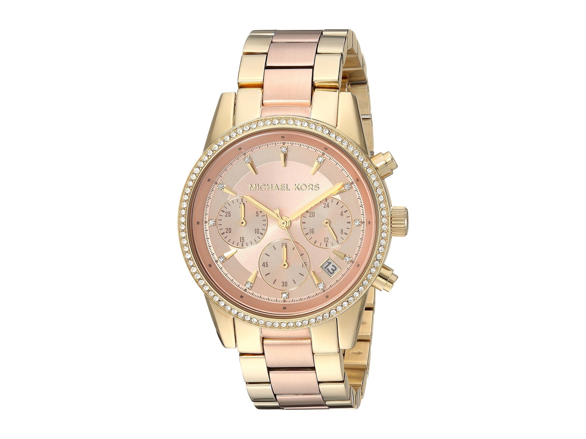 Buy Michael Kors Ritz Chronograph Gold Dial Two-tone Stainless Steel Womens Watch - Mk6475 in Pakistan