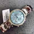 Buy Michael Kors Parker Blue Dial Silver Stainless Steel Ladies Watch - Mk6104 in Pakistan