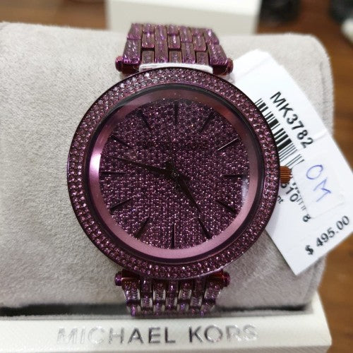 Buy Michael Kors Darci Crystal Set/steel Purple Dial Purple Stainless Steel Strap Watch for Women - Mk3782 in Pakistan