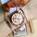 Buy Michael Kors Runway Rose Gold Stainless Steel Rose Gold Dial Chronograph Quartz Watch For Ladies - Mk5778 in Pakistan