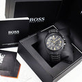 Buy Hugo Boss Mens Chronograph Quartz Stainless Steel Black Dial 45mm Watch - 1513277 in Pakistan