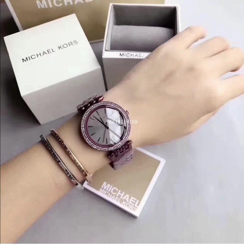 Buy Michael Kors Darci Gunmetal Dial Pink Stainless Steel Strap Ladies Watch - Mk3554 in Pakistan