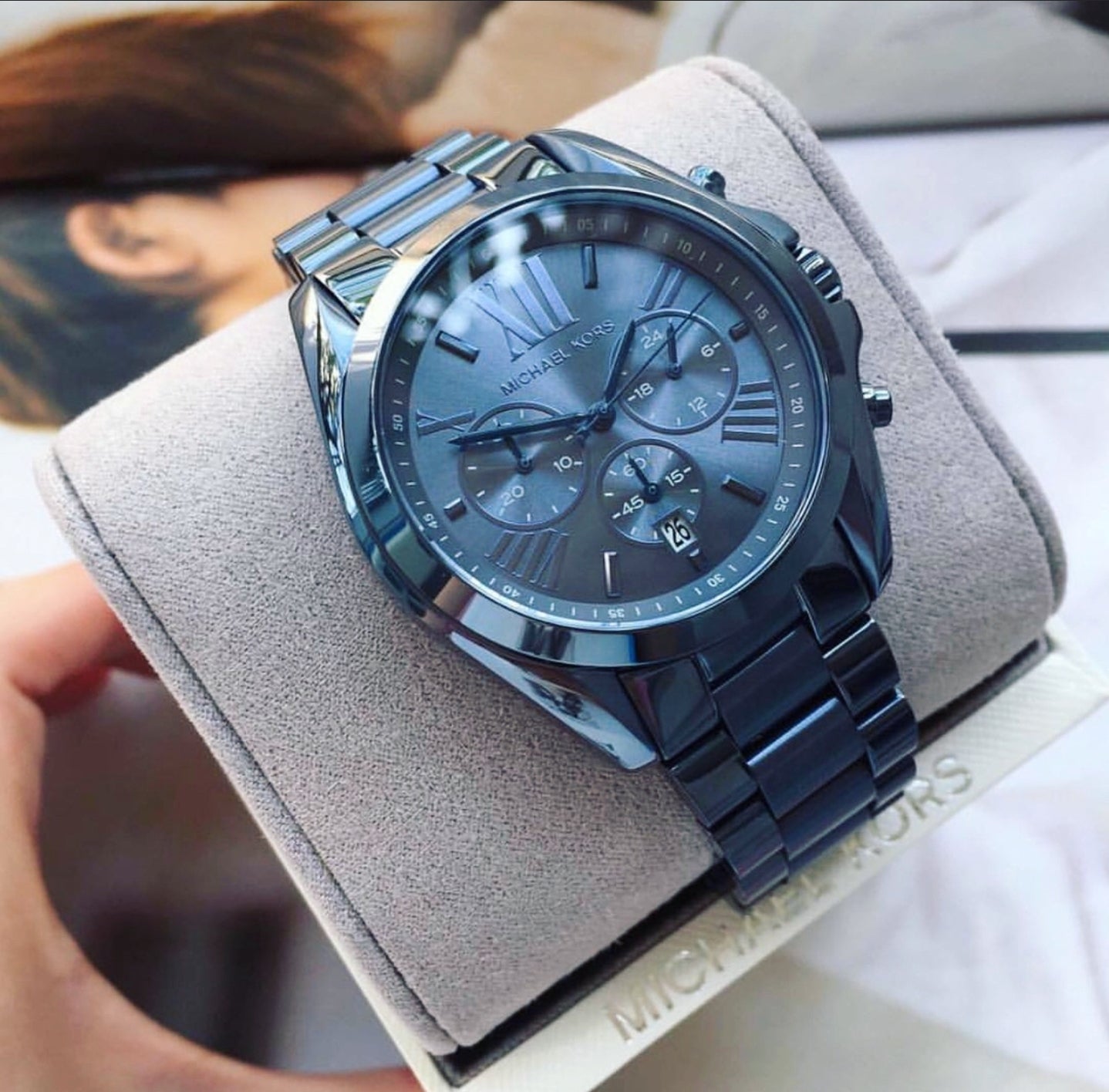 Buy Michael Kors Mens Chronograph Quartz Stainless Steel Blue Dial 42mm Watch - Mk6248 in Pakistan