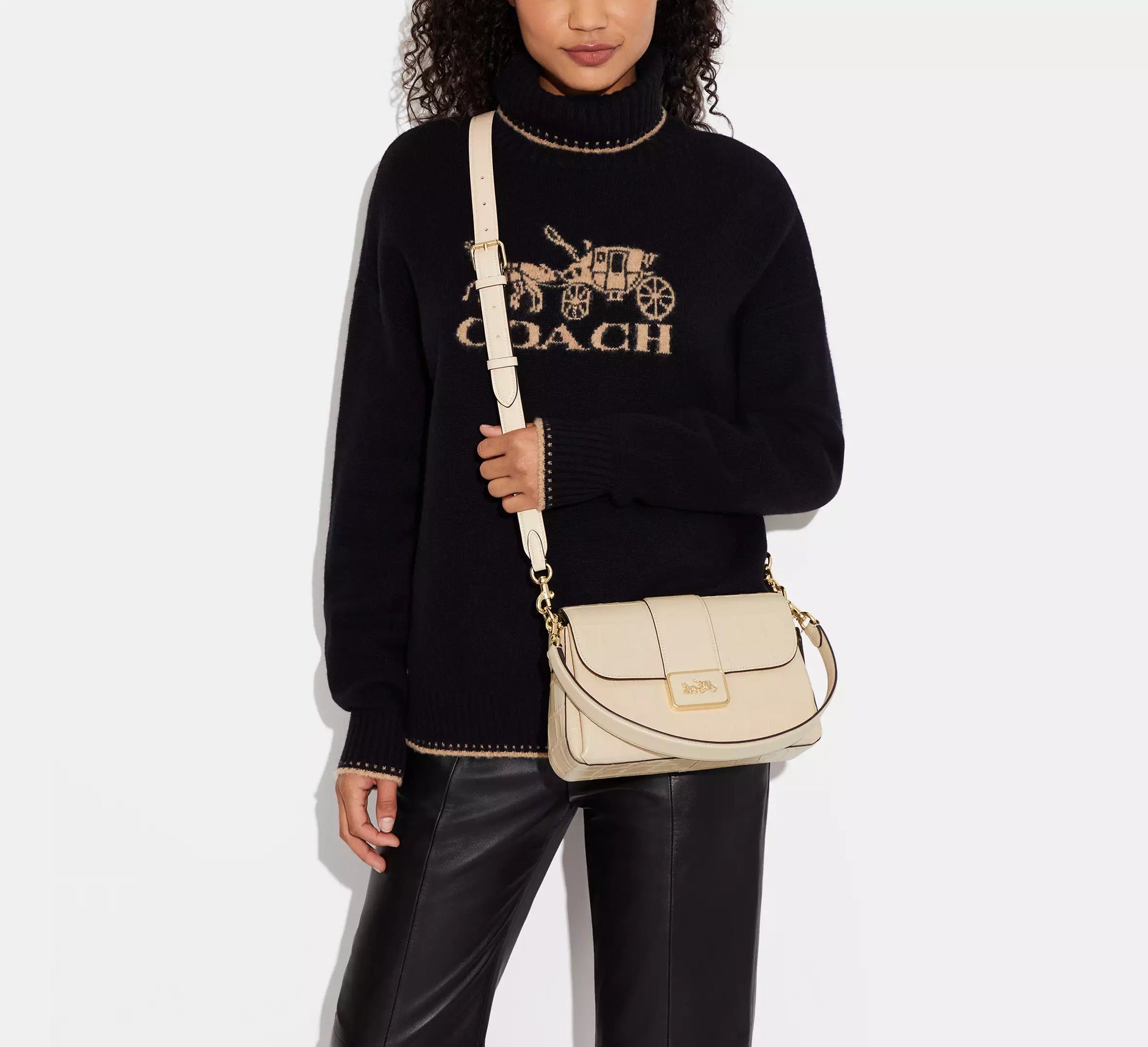 Buy Coach Grace Shoulder Bag Gold Ivory in Pakistan