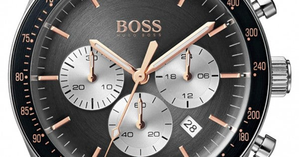 Buy Hugo Boss Mens Chronograph Quartz Stainless Steel Grey Dial 44mm Watch - 1513634 in Pakistan