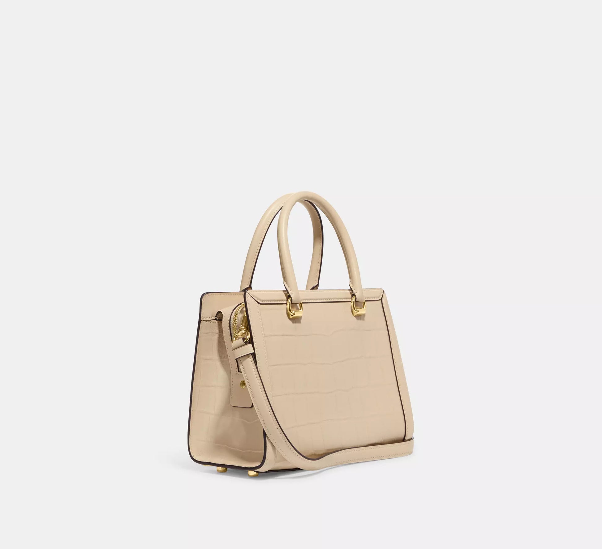Buy Coach Grace Carryall Carriage Logo Satchel Bag Gold Ivory in Pakistan