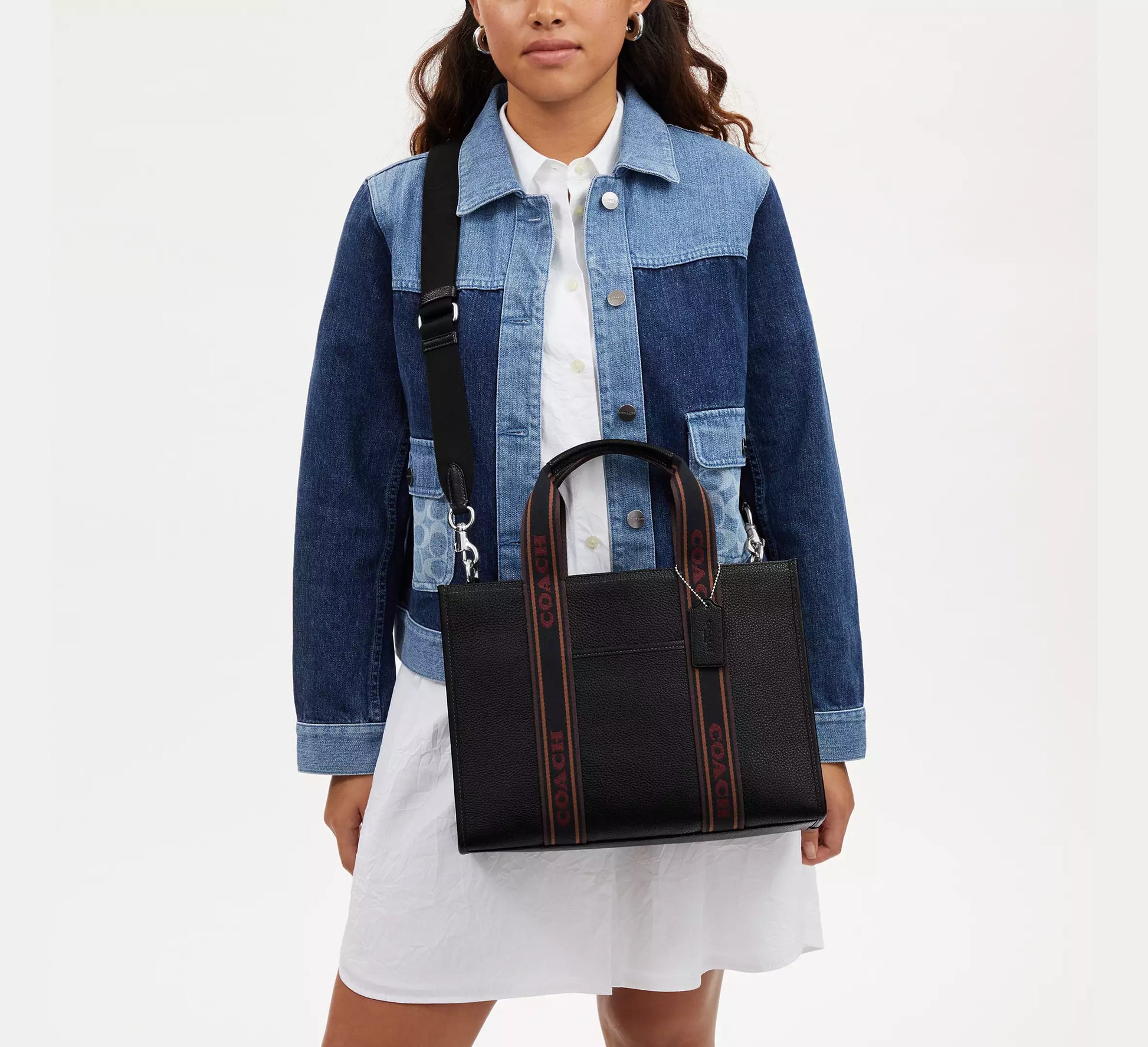 Buy Coach Smith Tote Bag - Silver/Black Multi in Pakistan