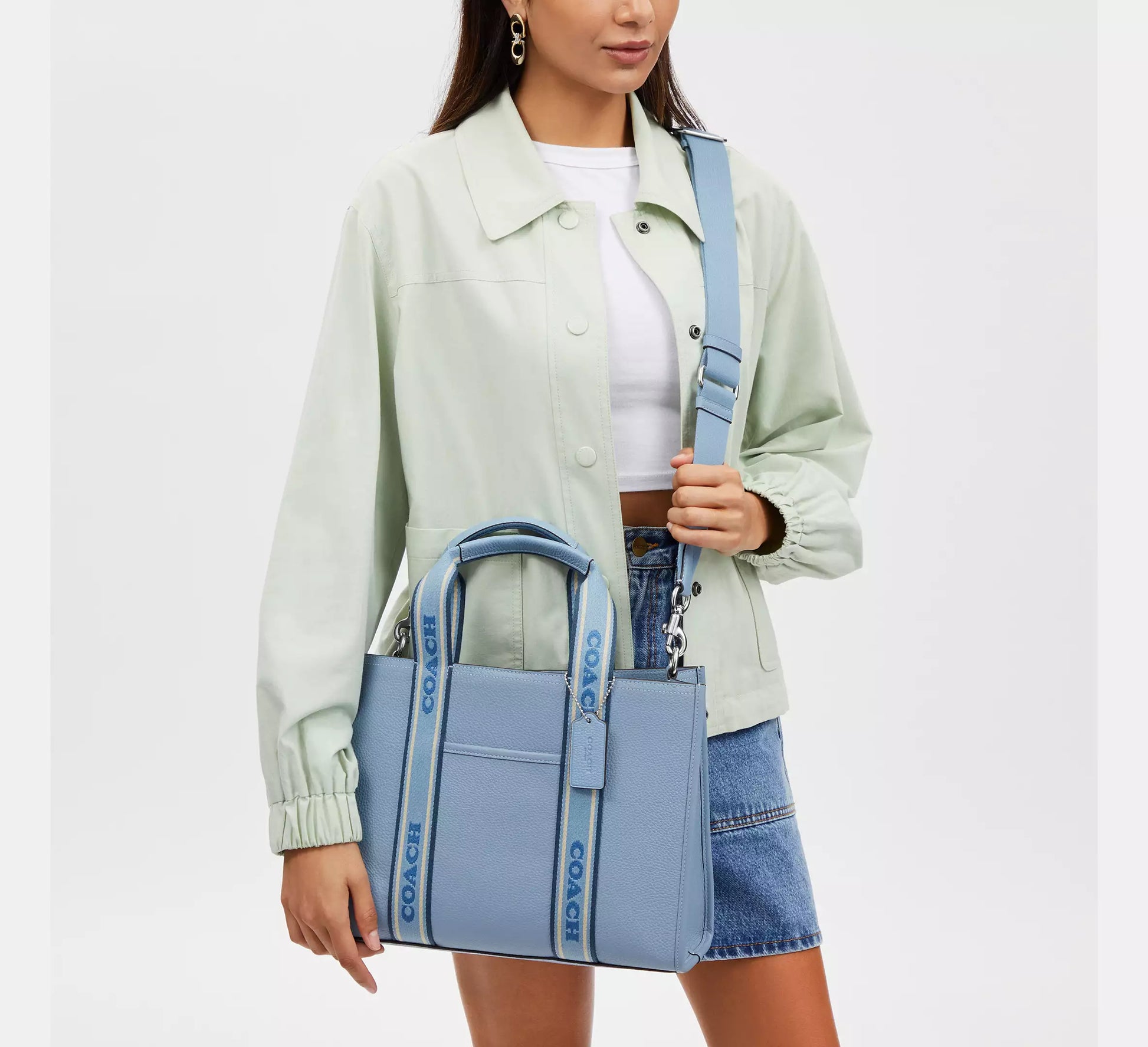 Buy Coach Smith Tote Bag - Silver/Cornflower Multi in Pakistan