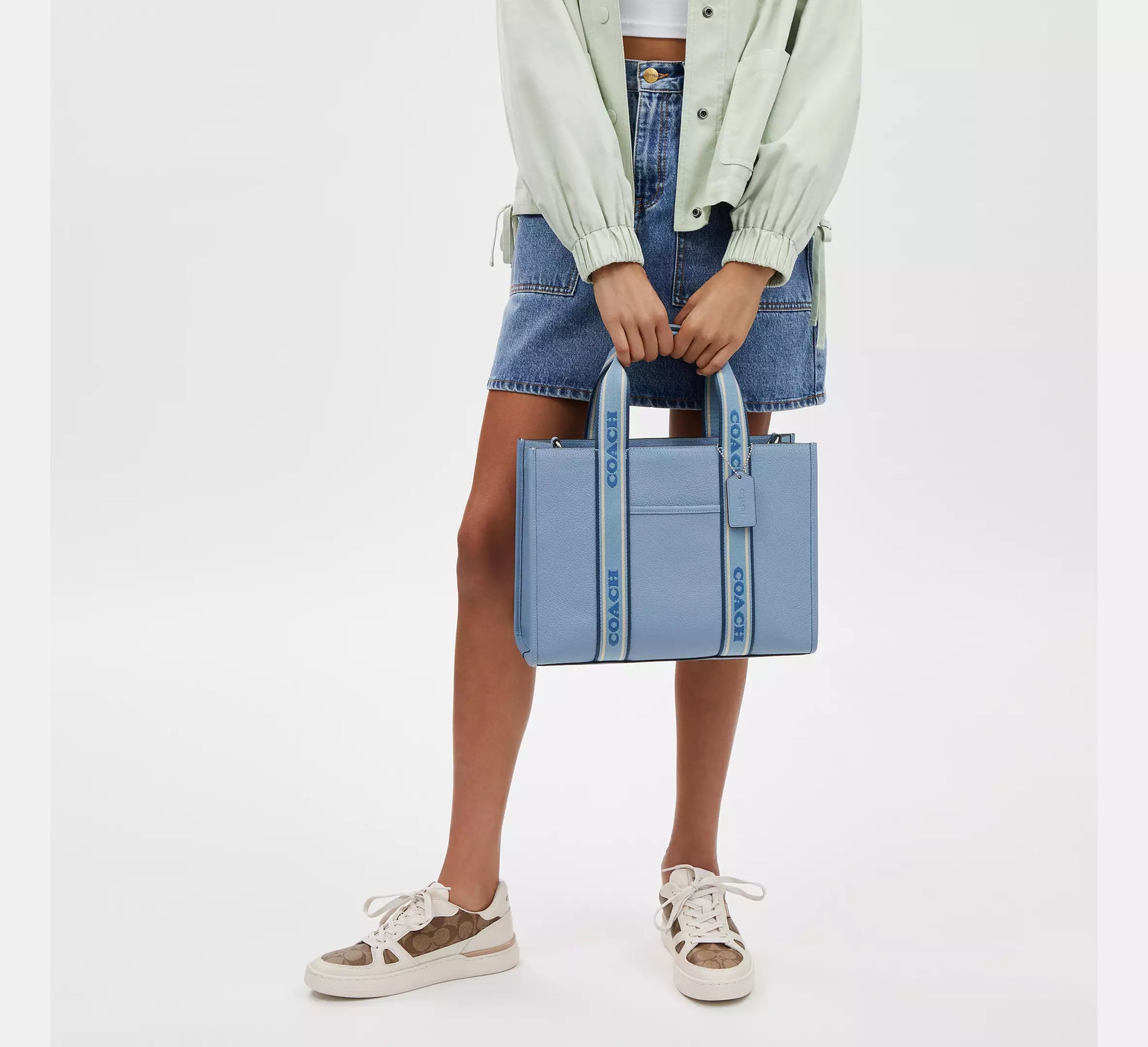 Buy Coach Smith Tote Bag - Silver/Cornflower Multi in Pakistan