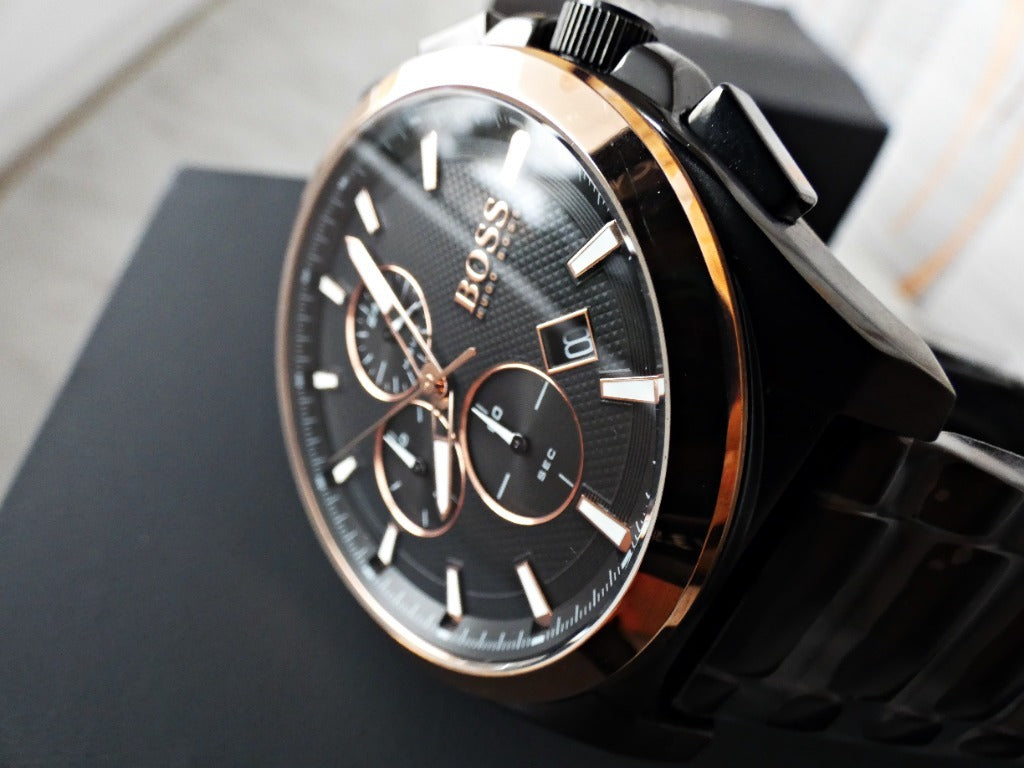 Buy Hugo Boss Mens Quartz Black Stainless Steel Black Dial 46mm Watch - 1513885 in Pakistan