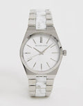 Buy Michael Kors Channing Quartz White Dial Ladies Silver Strap Watch - Mk6649 in Pakistan
