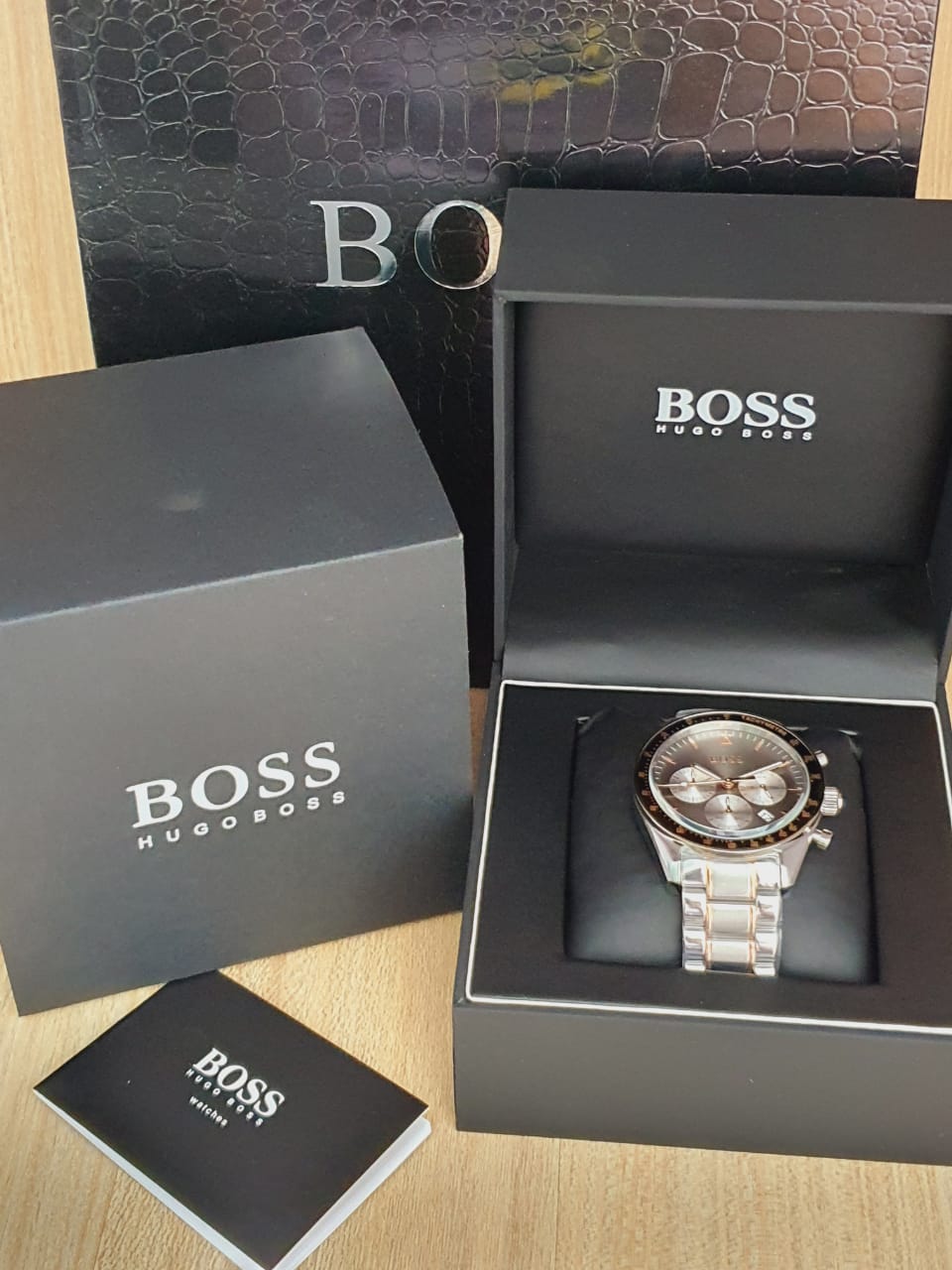 Buy Hugo Boss Mens Chronograph Quartz Stainless Steel Grey Dial 44mm Watch - 1513634 in Pakistan