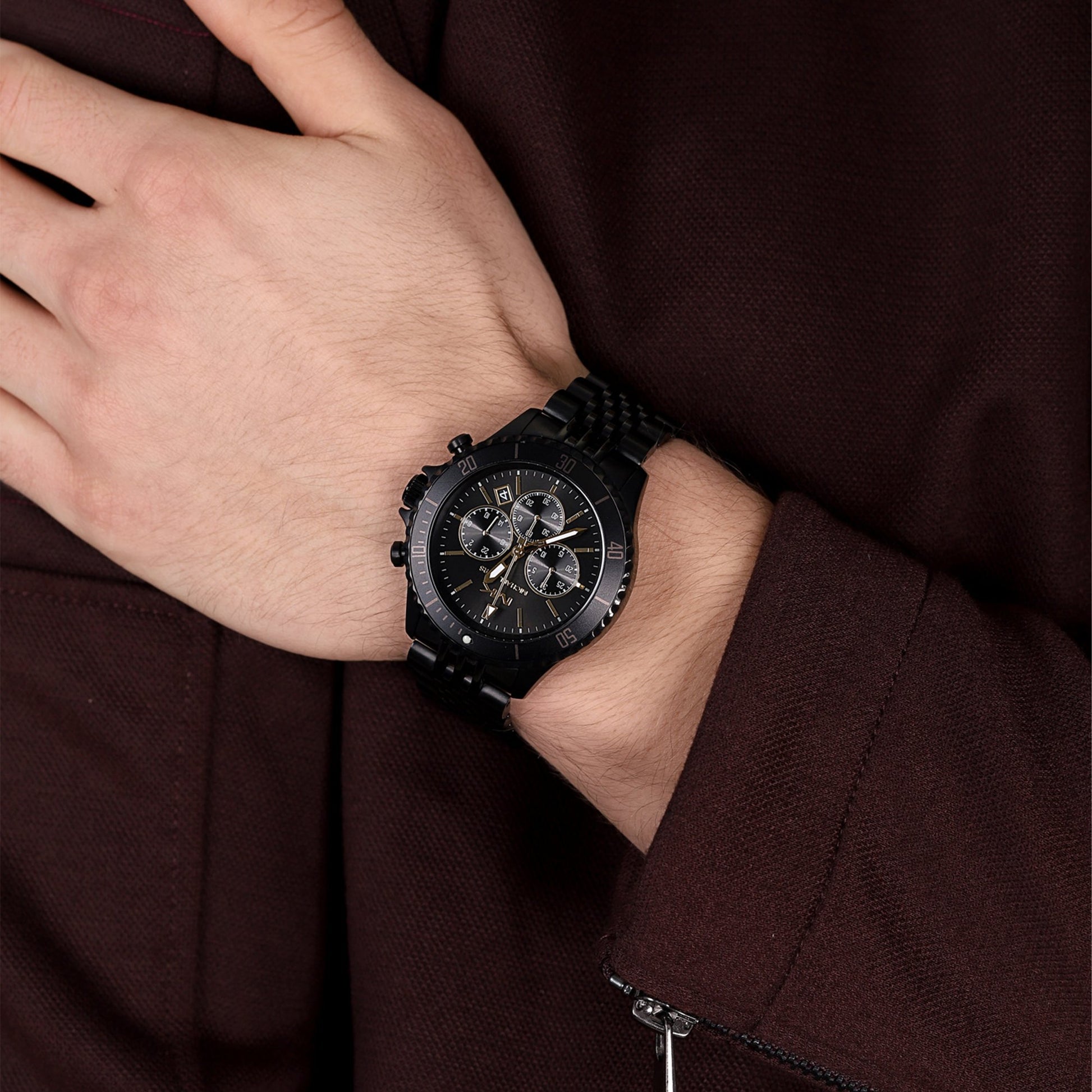 Buy Michael Kors Mens Chronograph Stainless Steel Black Dial 44mm Watch - Mk8750 in Pakistan