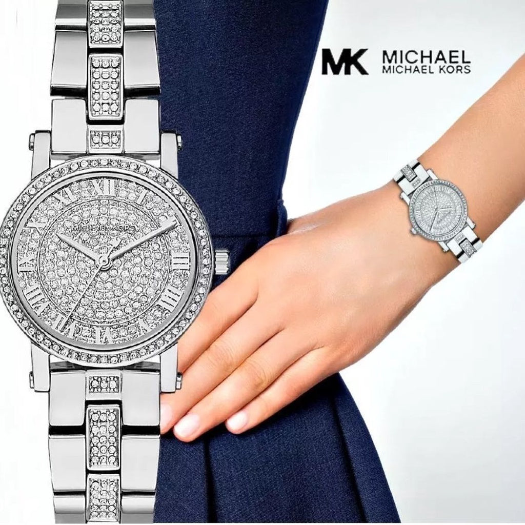 Buy Michael Kors Petite Norie Women's Watch Silver Dial Silver Stainless Steel Strap - Mk3775 in Pakistan