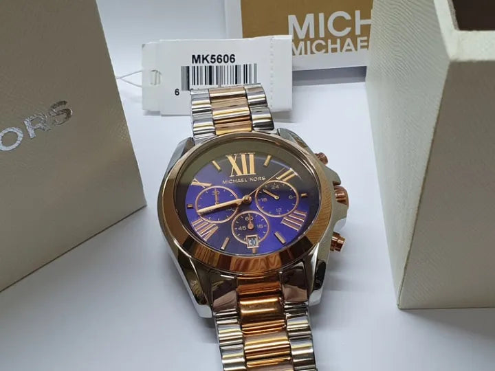Buy Michael Kors Womens Chronograph Quartz Stainless Steel Blue Dial 43mm Watch - Mk5606 in Pakistan