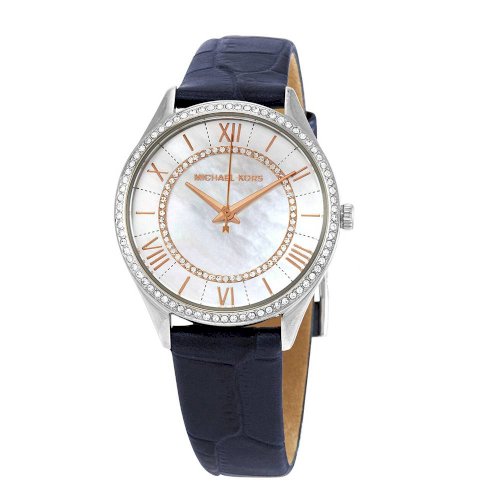 Buy Michael Kors Lauryn Mother of Pearl Dial Blue Leather Strap Watch for Women - MK2767 in Pakistan