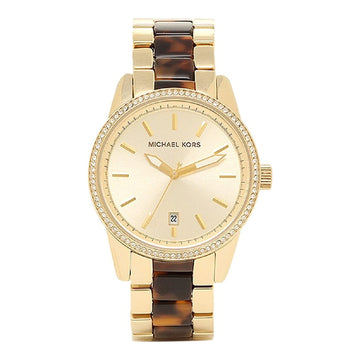 Buy Michael Kors  Gold Dial Two Tone Stainless Steel Women's Watch - Mk6372 in Pakistan