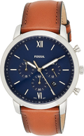 Buy Fossil Men's Chronograph Quartz Brown Leather Strap Blue Dial 44mm Watch FS5453 in Pakistan