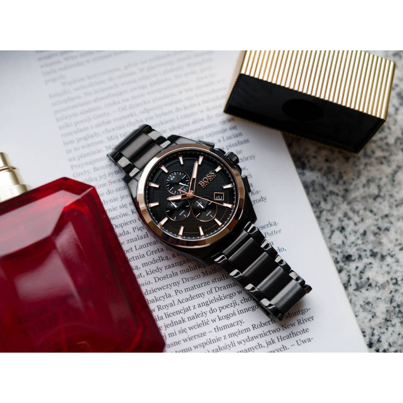 Buy Hugo Boss Mens Quartz Black Stainless Steel Black Dial 46mm Watch - 1513885 in Pakistan