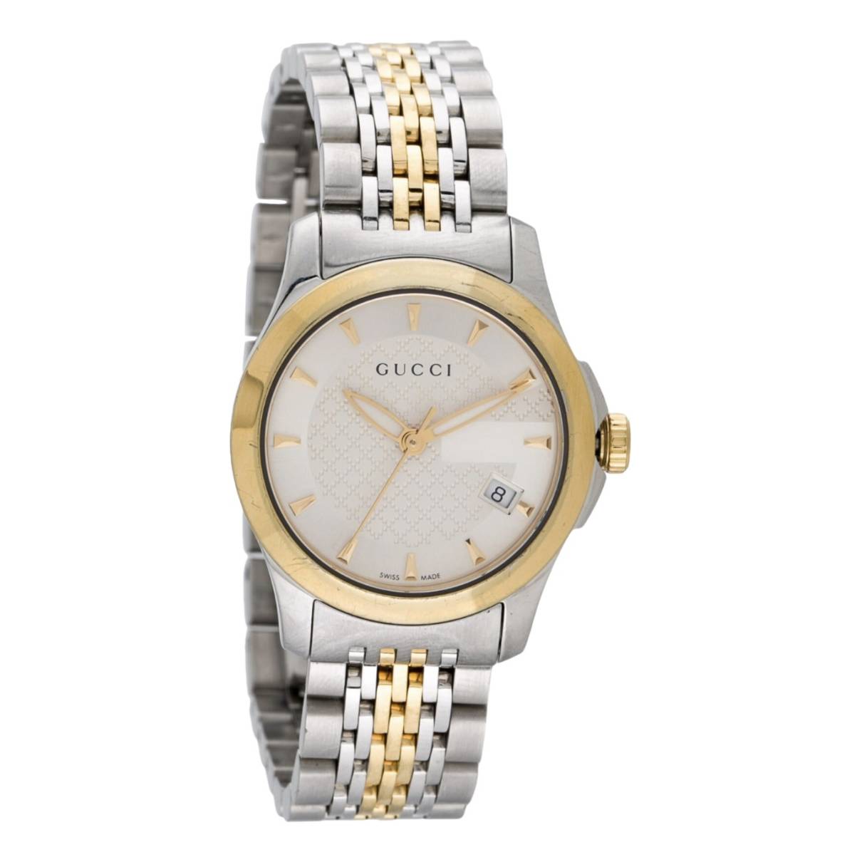 Buy Gucci G Timeless Silver Dial Two Tone Steel Strap Watch for Women - YA126511 in Pakistan