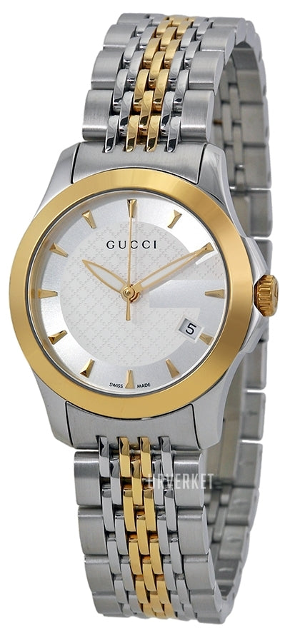 Buy Gucci G Timeless Silver Dial Two Tone Steel Strap Watch for Women - YA126511 in Pakistan