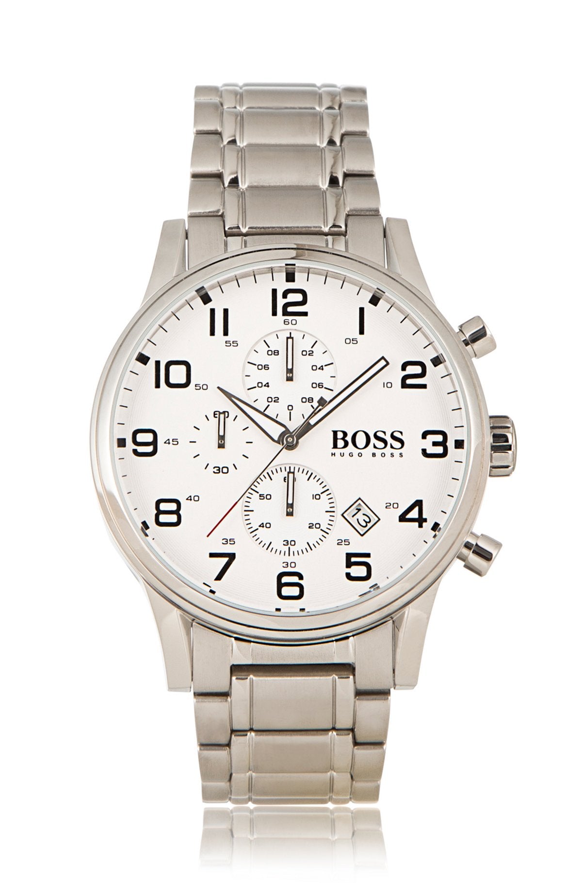 Buy Hugo Boss Mens Quartz Stainless Steel White Dial 44mm Watch - 1513182 in Pakistan