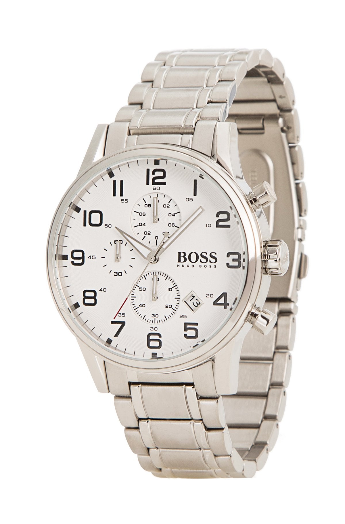 Buy Hugo Boss Mens Quartz Stainless Steel White Dial 44mm Watch - 1513182 in Pakistan