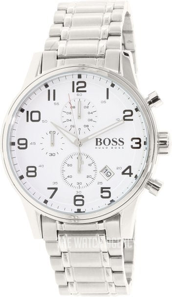 Buy Hugo Boss Mens Quartz Stainless Steel White Dial 44mm Watch - 1513182 in Pakistan