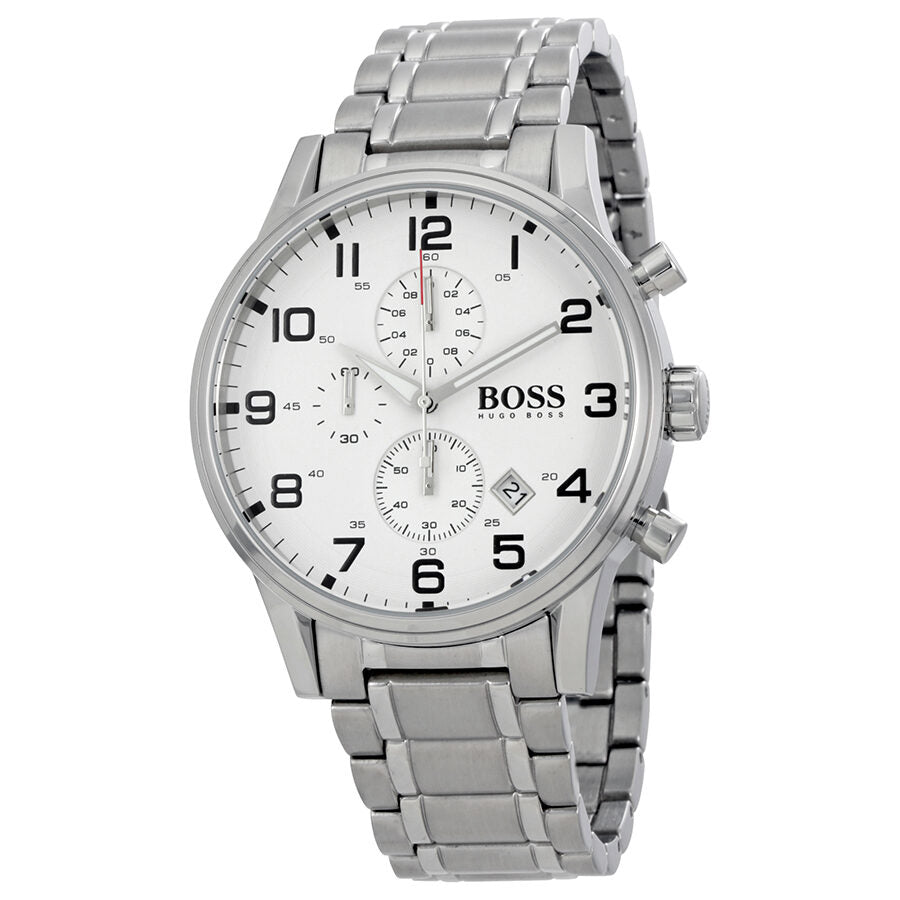 Buy Hugo Boss Mens Quartz Stainless Steel White Dial 44mm Watch - 1513182 in Pakistan