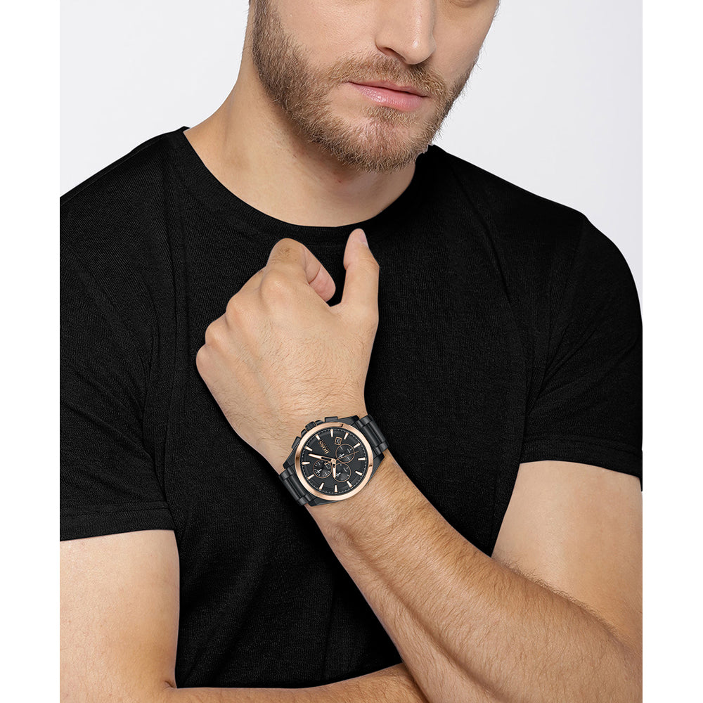 Buy Hugo Boss Mens Quartz Black Stainless Steel Black Dial 46mm Watch - 1513885 in Pakistan