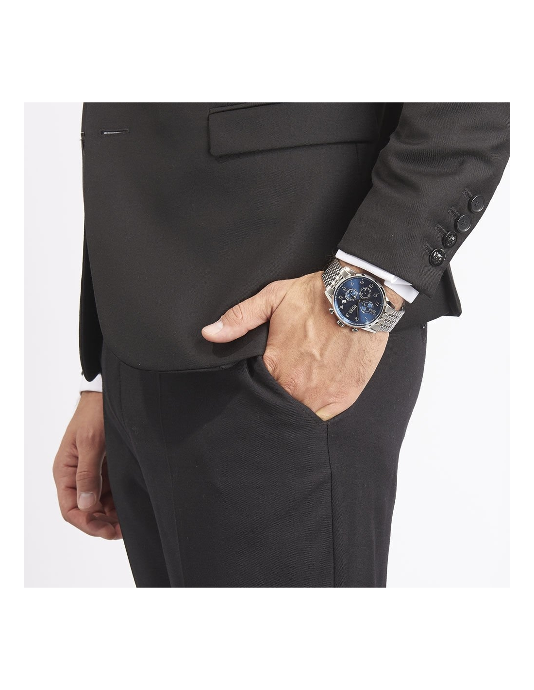 Buy Hugo Boss Mens Quartz Stainless Steel Blue Dial 44mm Watch - 1513498 in Pakistan