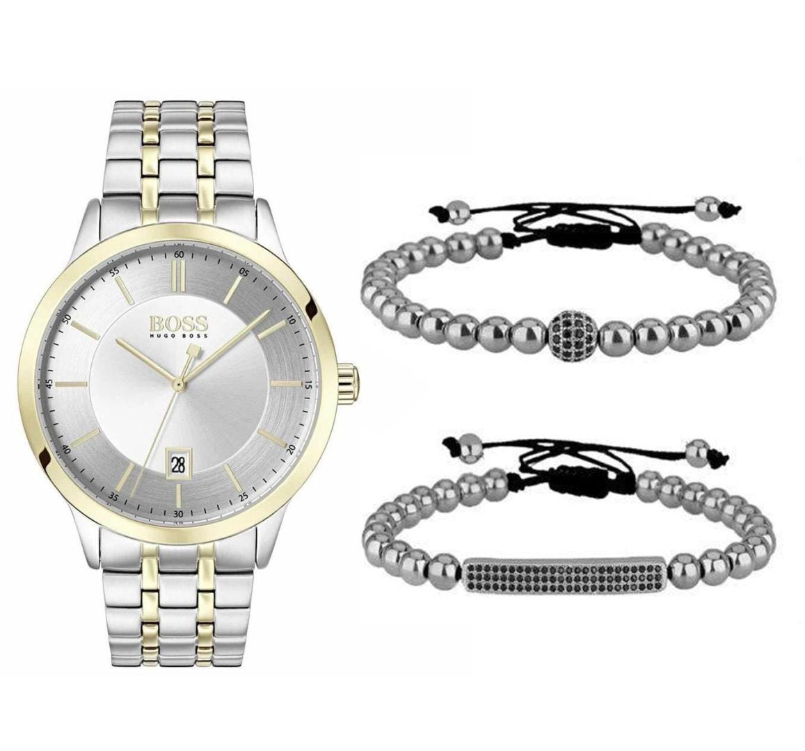 Buy Hugo Boss Mens Chronograph Quartz Stainless Steel Silver Dial 41mm Watch - 1513687 in Pakistan