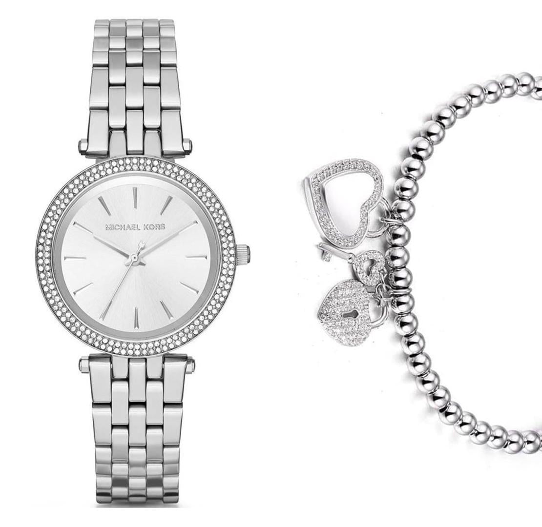 Buy Michael Kors Womens Quartz Stainless Steel Silver Dial 33mm Watch - Mk3429 in Pakistan