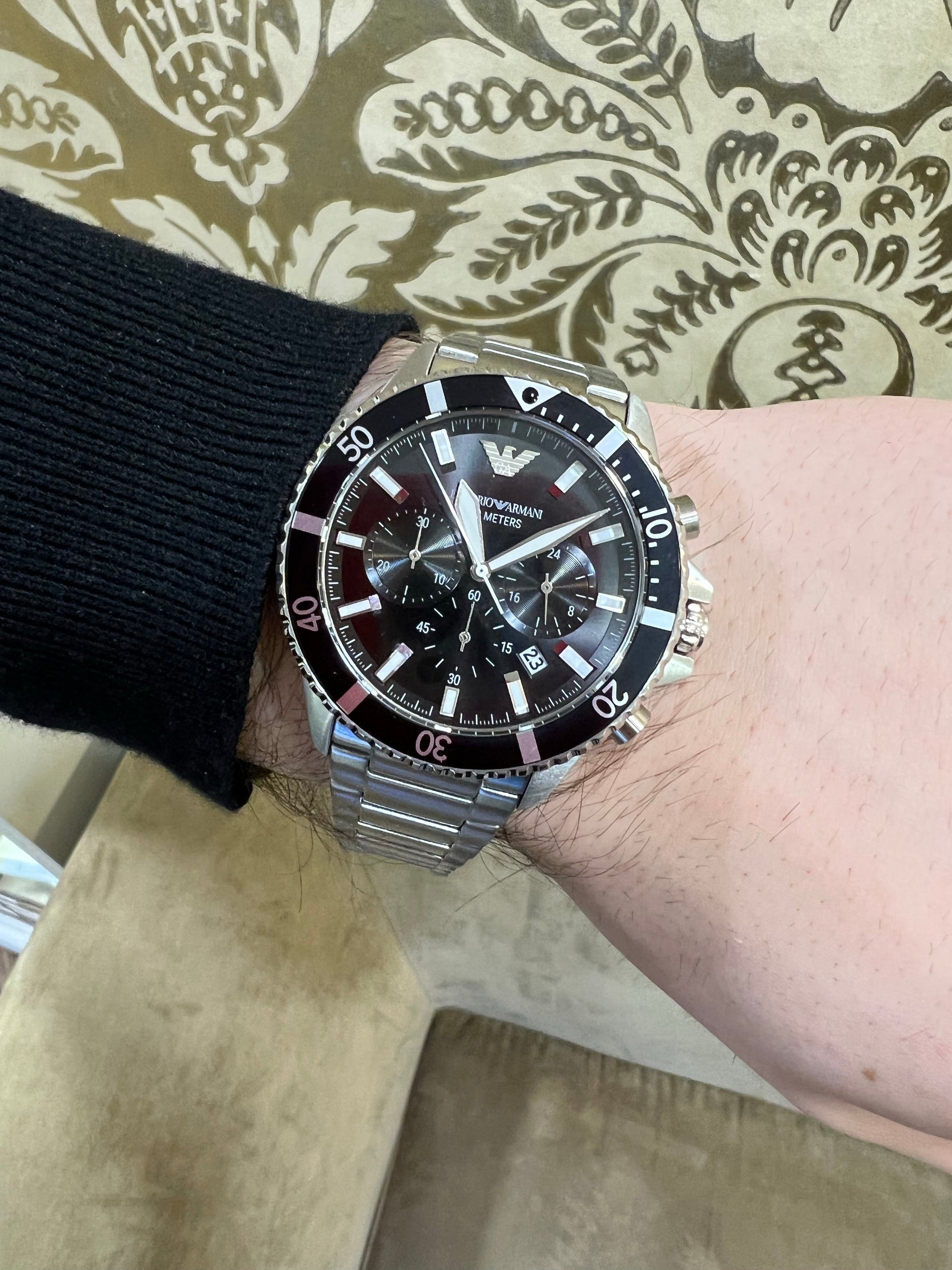 Buy Emporio Armani Men's Quartz Stainless Steel Black Dial 43mm Watch AR11360 in Pakistan